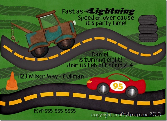 cars invitation