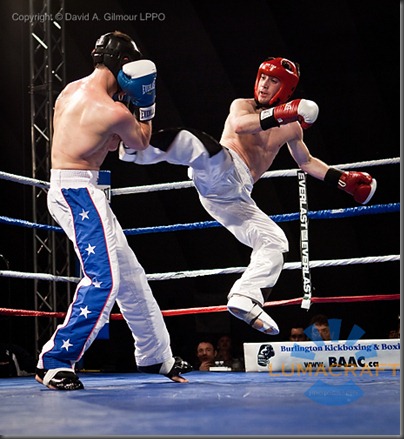 41164 BurlSport
burlington_May 1, 2010
Burlington’s Bay Area Athletic Club provided the athletes for Canada when the Night of Champions kickboxing event was held in Burlington on May 1.2010.
David A. Gilmour LPPO
