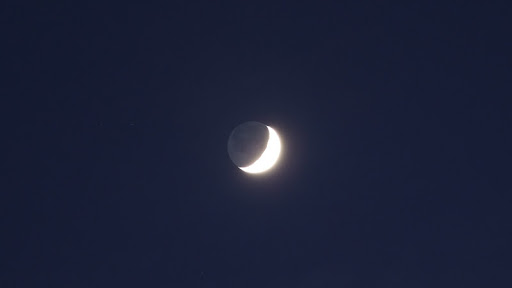 foto luce cinerea luna