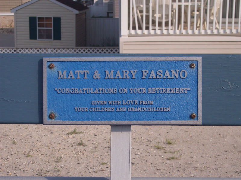 Matt & Mary FasanoCongratulations on your retirementGiven with love fromyour children and grandchildren