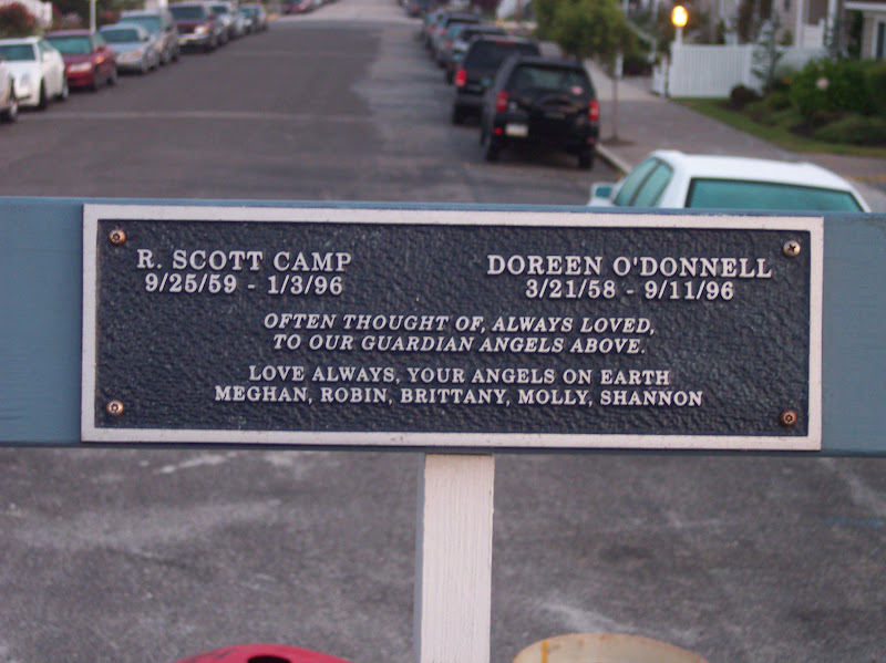 R. Scott Camp9/25/59 - 1/3/96Doreen O'Donnell3/21/58 - 9/11/96Often thought of, always loved, to our guardian angels aboveLove always, your angels on earthMeghan, Robin, Brittany, Molly, Shannon