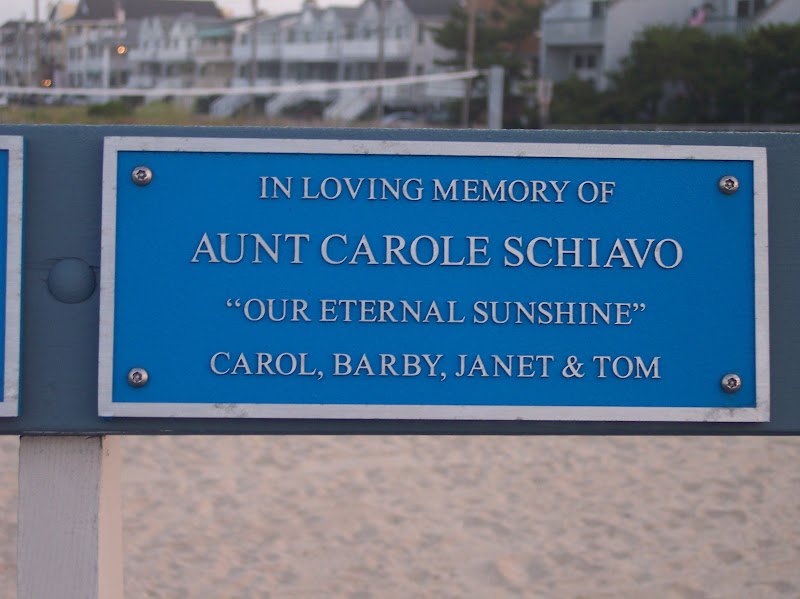 In loving memory ofAunt Carole Schiavo"Our eternal sunshine"Carol, Barby, Janet, & Tom