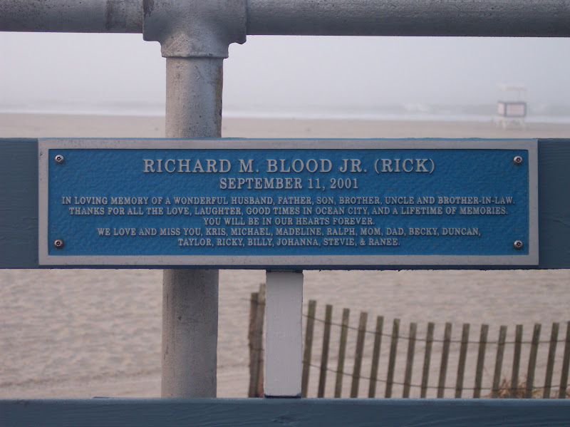 Richard M. Blood, Jr. (Rick)September 11, 2001In loving memory of a wonderful husband, father, son, brother, uncle, and brother-in-law.Thanks for all the love, laughter, good times in Ocean City, and a lifetime of memories.You will be in our hearts forever.We love and miss you, Kris, Michael, Madeline, Ralph, Mom, Dad, Becky, Duncan,Taylor, Ricky, Billy, Johanna, Stevie, & Ranee.