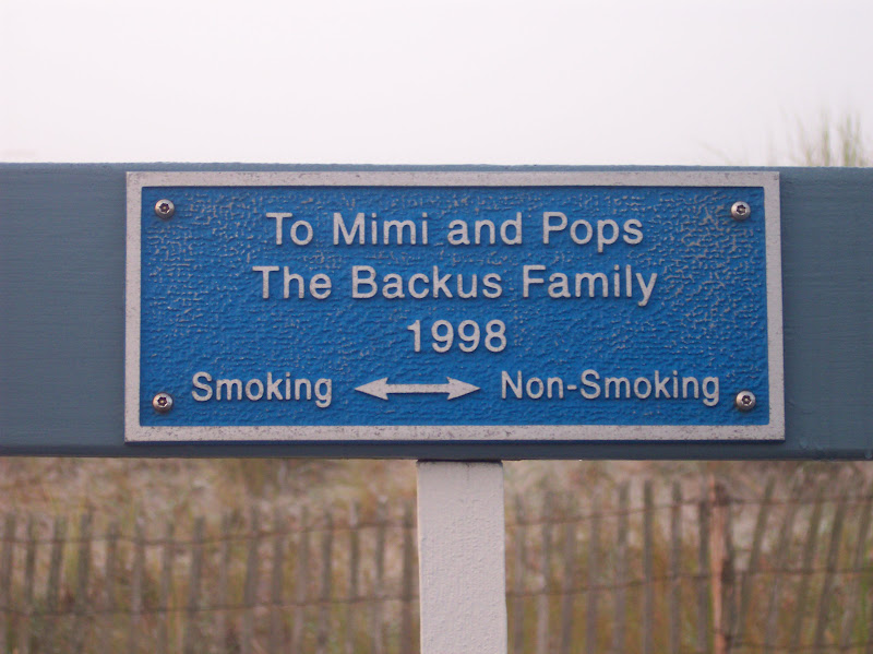 To Mimi and PopsThe Backus family1998Smoking < -- >  Non-Smoking
