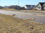 This is the street behind my place. Debris from many homes ended up here.