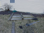 Here's what was left of my fence. It ended up in the neighbor's back yard.