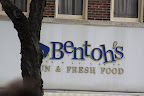 •	Bentoh’s, a former Fannie May candy shop.  The white metal and mirror dates from Fannie May’s tenure and was typical of the storefronts they installed in the 1950s and 60s.