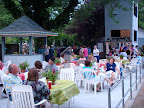 Dining area just outside of the refreshment building