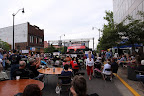Tables and entertainment just to the north of the food tents.