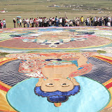 a large tapestry for the Nadaam  Festival in Kharkorum