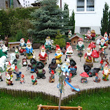 April 2005 Gartenzwerge near Michelle's apt in Freising.JPG