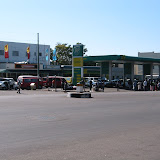 It's hard to tell from this picture, 
but cars and people are just lined 
up forever near gas stations.