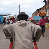 The first pousse-pousse ride
I took. I swore it would be my
last, but it wasn't. The guy was about
half my size running me around the city.