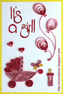 It's a girl! Quilling card It's a girl! Quilling card
