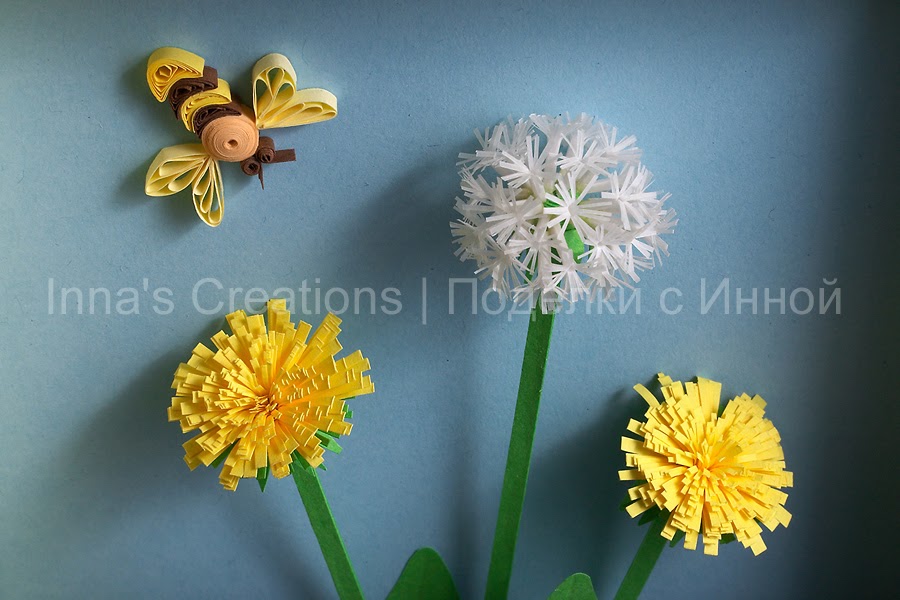 Inna's Creations Dandelions, framed paper quilling