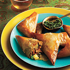 Vegetable Samosas with Mint Chutney