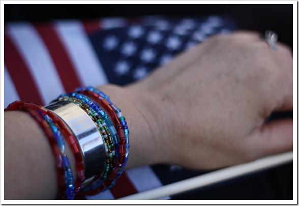 Armed with beads