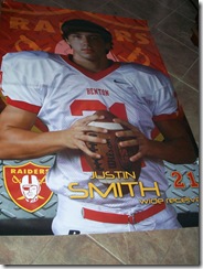 justin football banner