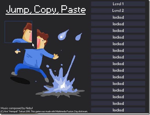 Jump,copy,paste freeware game