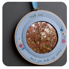 embroidery hoop mirror tutorial