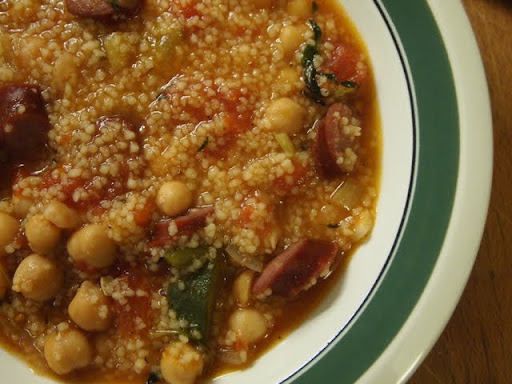 Soppa (gryta?) med couscous och merguez | inspirationsskafferiet.com