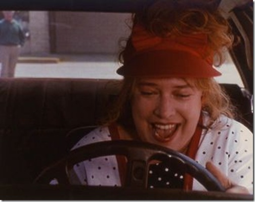 crazy lady in car