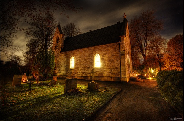 Hdr-night-photography- Church