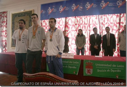Podio del Cto. de España Universitario de León 2010.