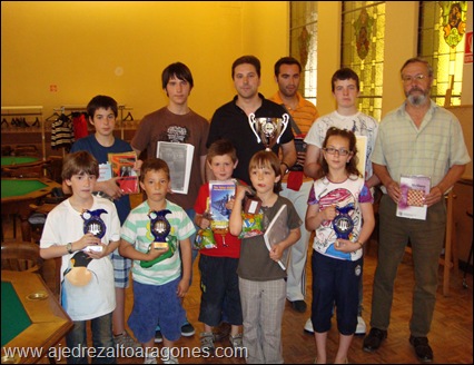 Premiados del I Torneo de Ajedrez "Casino Jaque 2010".