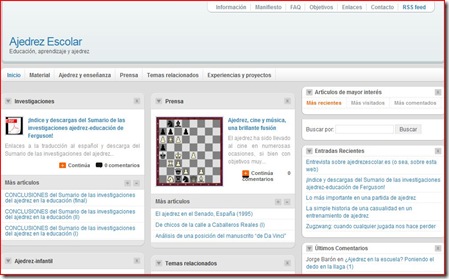 Página Principal de Ajedrez Escolar