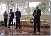 Pellicer diciendo unas palabras en la entrega de premios