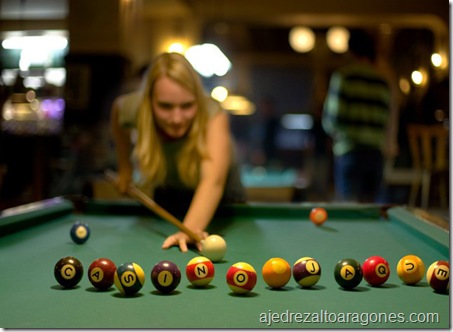 bolas de billar del Casino Jaque