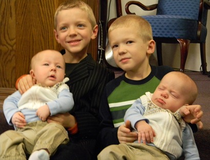 Dean, Daniel, Joshua & Caleb-CA Baby Dedication-12-2010