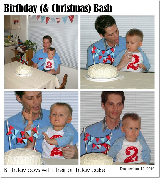 Birthday (& Christmas) Bash - Birthday Boys & Cake - 12.12.10