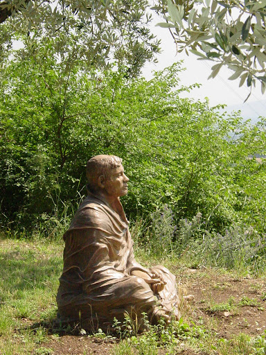 A statue of Francis found near the Church of San Damiano just down the hill from Assisi, Italy