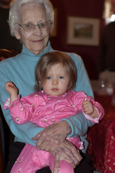 Sam with her great-grandmother Pama