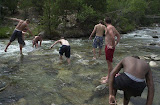 swimming in the mt. princeton hot springs.