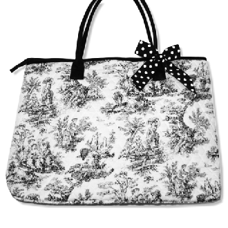 quilted toile tote