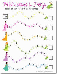 Princesses & Frogs Game Board {printable}