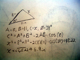 Example of the law of cosines