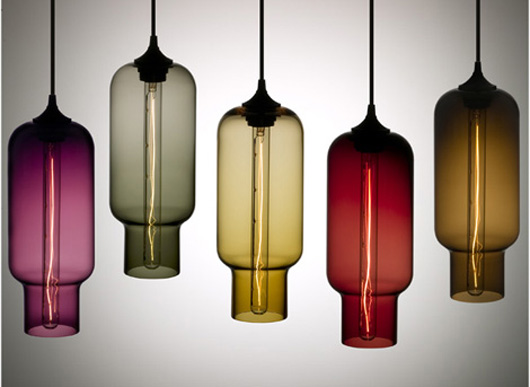 Modern Blown Clear Glass Pendant Light blown glass mini pendant light