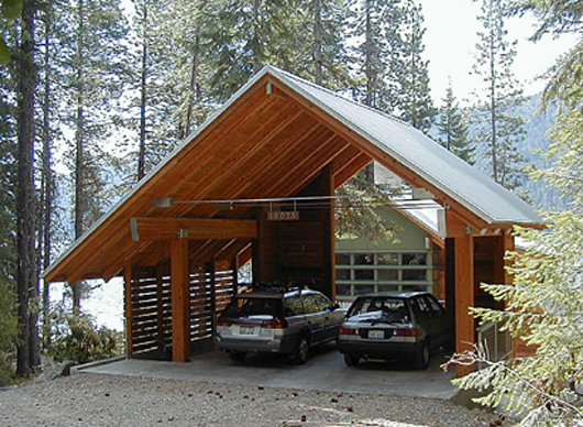small wooden house design garage