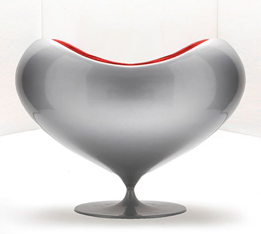 Modern Glamorous Fiberglass Chair Design Furniture - Rear glamorous arm chair design home furniture