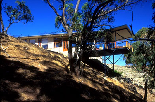 Curved Pavilion Design Home Architecture With Sandstone Walls