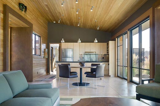 Cabin Design Wooden Home Decorating With Courtyard Walls - Dining Room wooden cabin home design dining room
