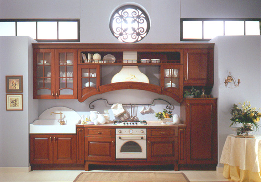Home Interior Design Wooden Classic Kitchen Decorating