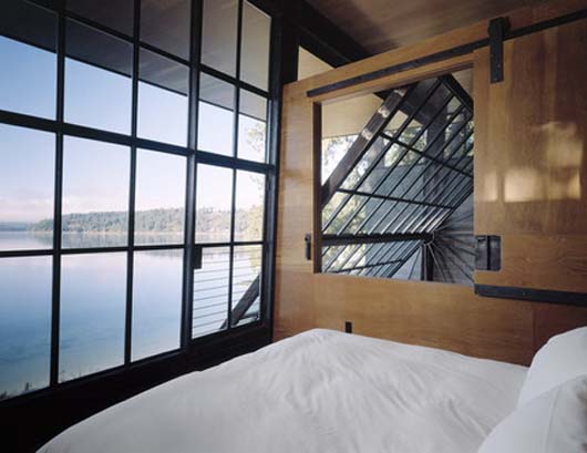 Little Box Cabin Design Minimalist Lake House Decorating - Bedroom minimalist cabin decorating bedroom ideas