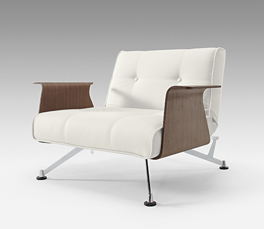 Modern Sofa Bed Design Furniture With Walnut Arms - Chair modern leather chair design furniture pictures