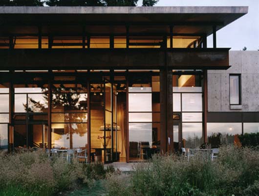 Curved Roof Design Modern Home And Studio Decorating - Exterior glass wall design modern home decorating
