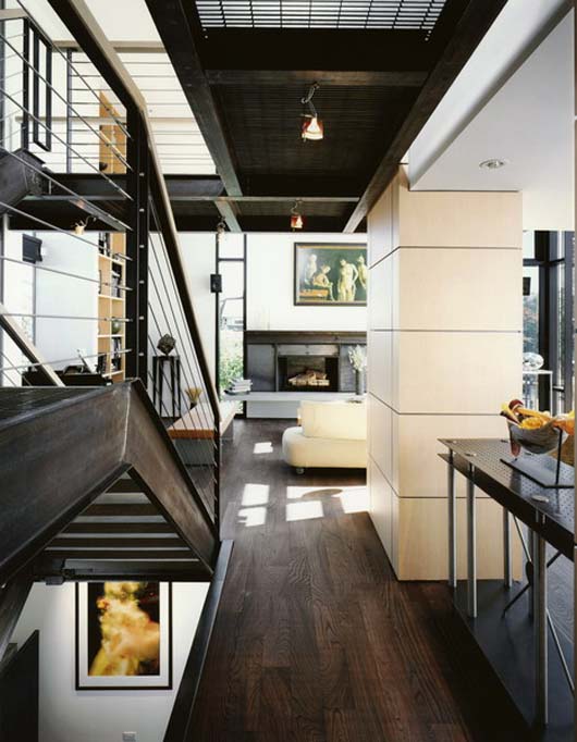 luxury interior open plan wooden floors
